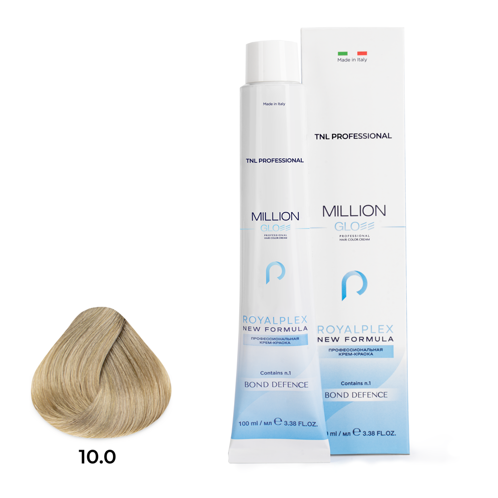 Крем-краска для волос TNL Million Gloss оттенок 10.0 Платиновый блонд,100 мл