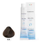 Крем-краска для волос TNL Million Gloss оттенок 6.8 Темный блонд капучино 100 мл