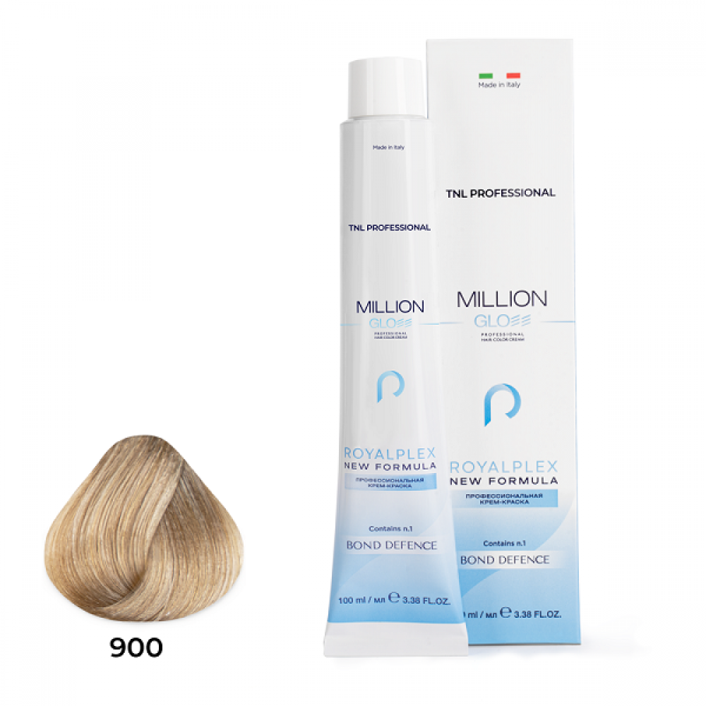 Крем-краска для волос TNL Million Gloss оттенок 900 Осветляющий натуральный 100 мл