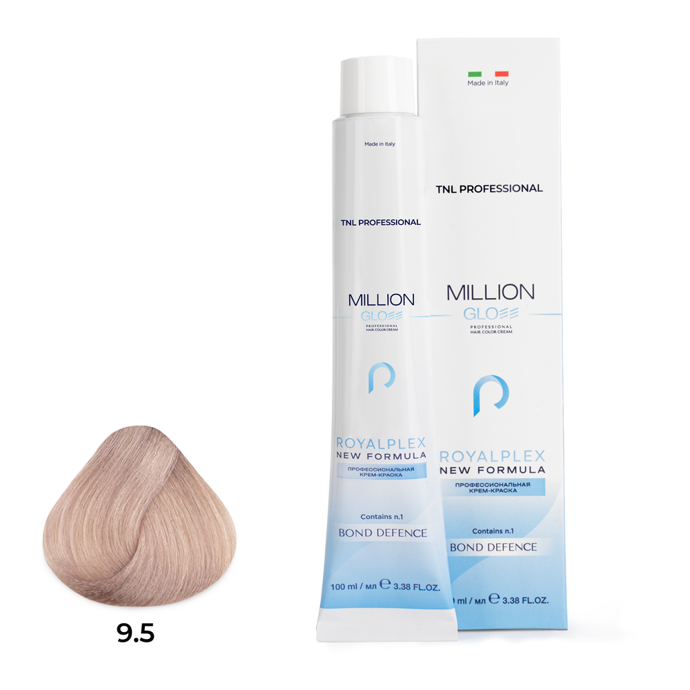 Крем-краска для волос TNL Million Gloss оттенок 9.5 Блонд махагоновый,100 мл