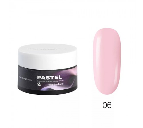 Гель для наращивания TNL Pastel, жесткий, №6 - розовый нюд, 18 мл