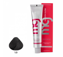 Крем-краска для волос TNL Million glow Private collection Silk protein оттенок 1.0 - черный, 100ml