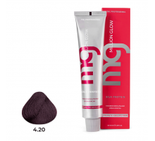 Крем-краска для волос TNL Million Glow Private Collection Silk Protein 4.20 коричнев фиолетов 100мл