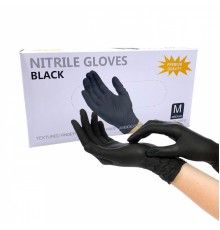 Перчатки нитриловые M 50 пар черные Nirtile Gloves