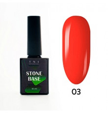 База для гель-лака Stone Base, жесткая, цветная №3 - алый, TNL Professional, 10 мл