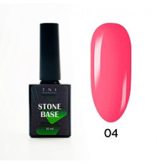 База для гель-лака Stone Base, жесткая, цветная №4 - розовый, TNL Professional, 10 мл