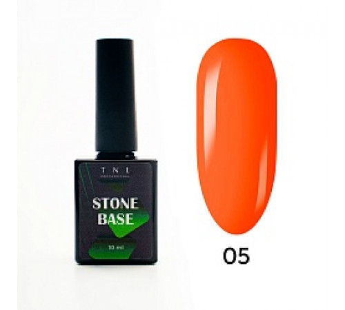 База для гель-лака Stone Base, жесткая, цветная №5 - оранжевый, TNL Professional, 10 мл
