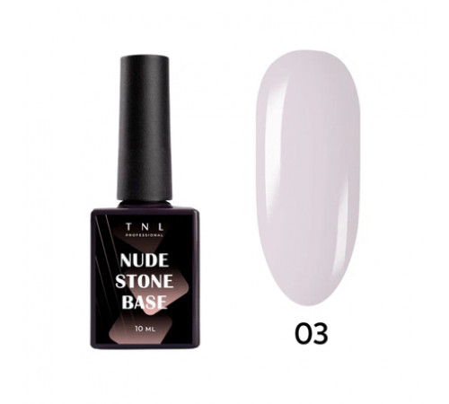 TNL, База для гель-лака Nude Stone Base, жесткая №03 - пудровый беж, 10 мл - Бежевый