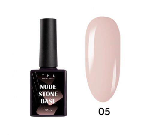 TNL, База для гель-лака Nude Stone Base, жесткая №05 - розовый беж, 10 мл - Бежевый