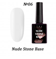 TNL, База для гель-лака Nude Stone Base, жесткая №06 - античный белый, 10 мл - Белый