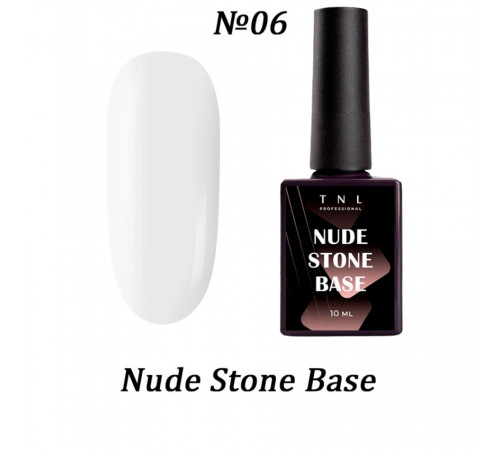 TNL, База для гель-лака Nude Stone Base, жесткая №06 - античный белый, 10 мл - Белый