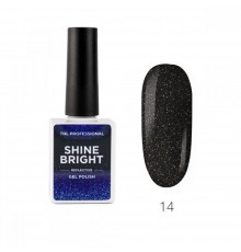 Гель-лак TNL Shine bright №14 - Черное серебро, 10 мл