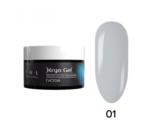 Гель для наращивания Kryo Gel жесткий, густой, №1 - грифельный фарфор, TNL Professional, 30 мл