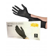 Перчатки нитриловые S 50 пар черные Nirtile Gloves