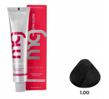 Крем-краска для волос TNL Million glow Private collection Silk protein оттенок 1.00 Интенсивный черный 100мл