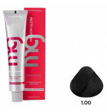 Крем-краска для волос TNL Million glow Private collection Silk protein оттенок 1.00 Интенсивный черный 100мл