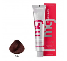 Крем-краска для волос TNL Million glow Private collection Silk protein оттенок 5.6 Светлый коричневый красный100мл
