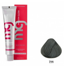 Крем-краска для волос TNL Million glow Private collection Silk protein 7.11 Блонд интенсивный пепельный, 100 мл