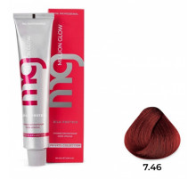 Крем-краска для волос TNL Million glow Private collection Silk protein 7.46 Блонд медный красный 100 мл