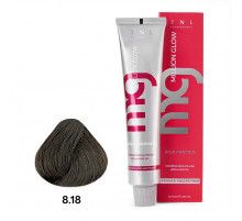 Крем-краска для волос TNL Million glow Private collection Silk protein 8.18 Светлый блонд пепельный шоколадный, 100 мл